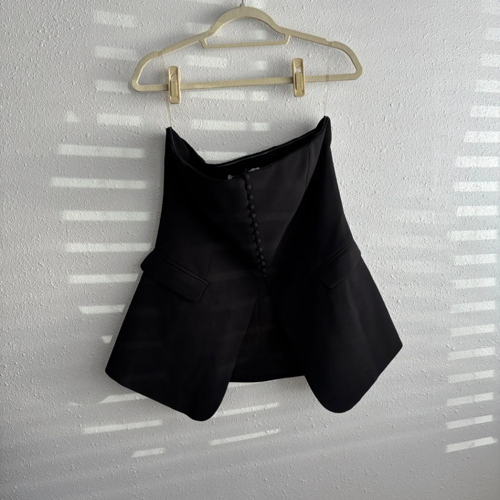 NWT Because of Alice BOA Strapless Peplum Bodice + Effortless Wide Leg Trouser - Picture 5 of 14